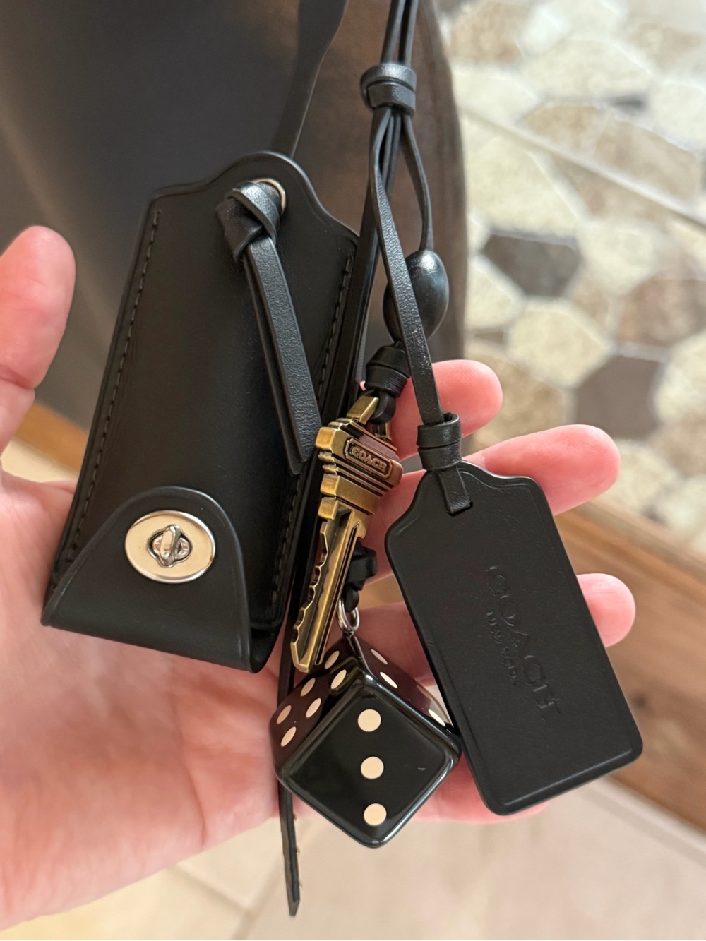 Coach Brooklyn 39 in Loved Leather With Charm Bundle - Picture 9 of 11